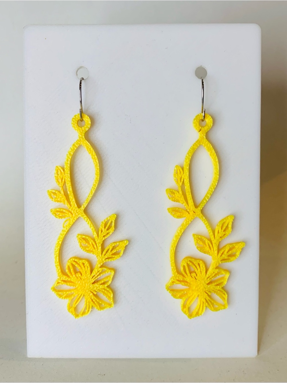 Handcrafted Yellow Floral Drop Earrings